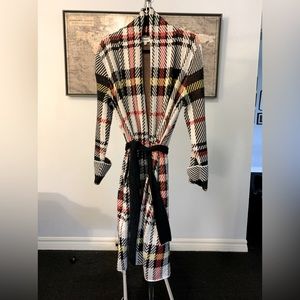 L'agence Belted Long Cardigan Sweater